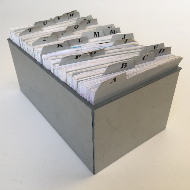 CARD FILE, Contemp Silver